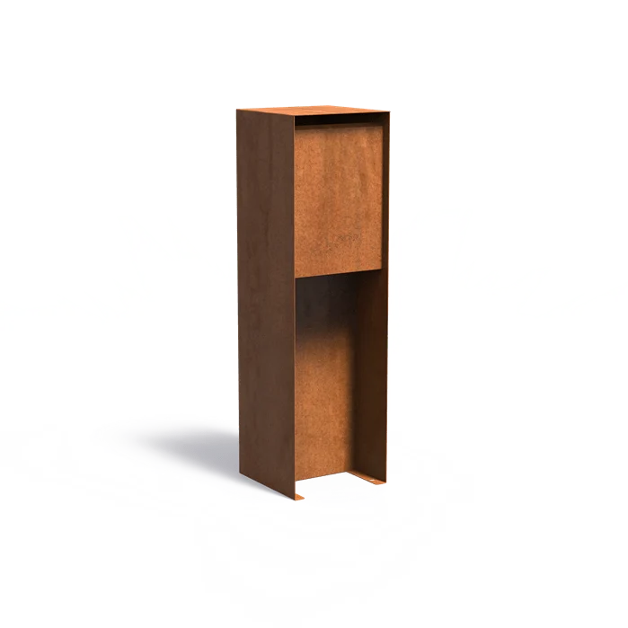Boite aux lettres en acier corten très élégante - 1.2m x 0.35m x 0.35m