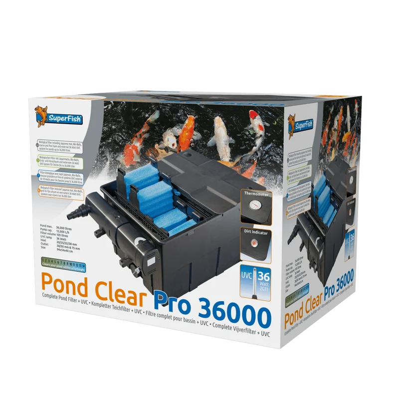 Pond Clear PRO 36000 avec UV 36W - Kit complet gravitaire - Superfish