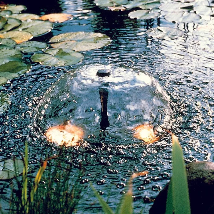 ELIMAX 2000 - pompe fontaine de bassin - Qmax(l/h) 2200, 35w, Hmax(m) 2,20, 1/2" - cloche d'eau 100cm, volcan H130x100 cm, jet moussant 20cm