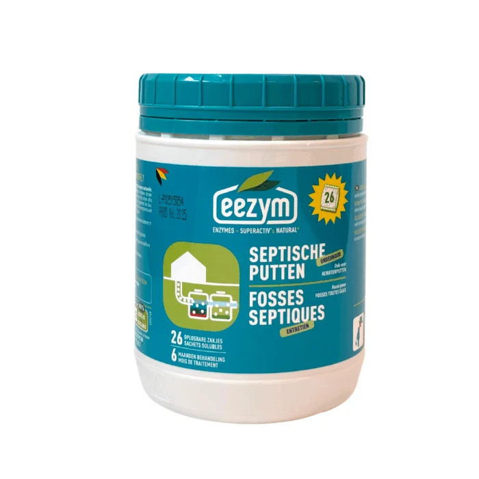 Accélérateur de Biodégradation Fosses Septiques Eezym - 26 sachet solubles - Entretien Fosse Septique
