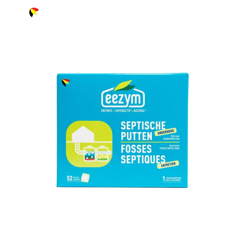 Accélérateur de Biodégradation Fosses Septiques Eezym - 26 sachet solubles - Entretien Fosse Septique