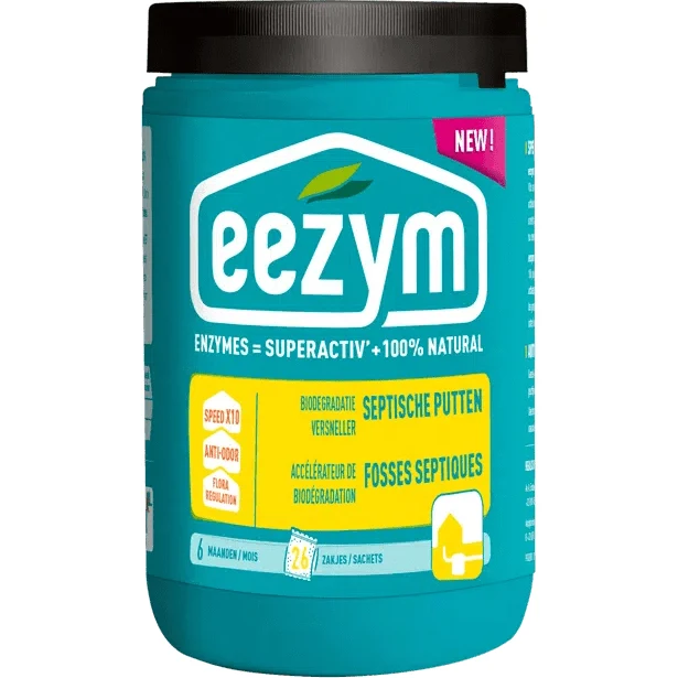 Accélérateur de Biodégradation Fosses Septiques Eezym - 26 sachet solubles - Entretien Fosse Septique