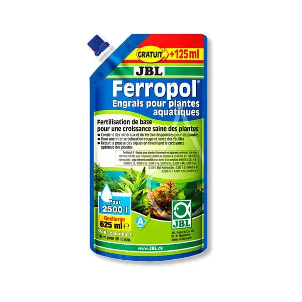 JBL Ferropol 625ML - Recharge d'engrais pour plantes d'aquarium eau douce