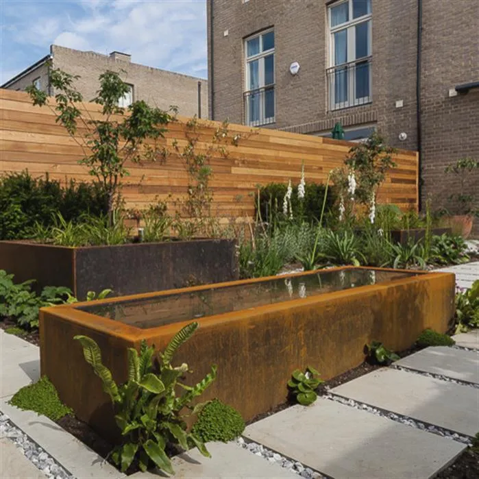 Bassin en acier corten 120 x 80 x 40CM - 3840L