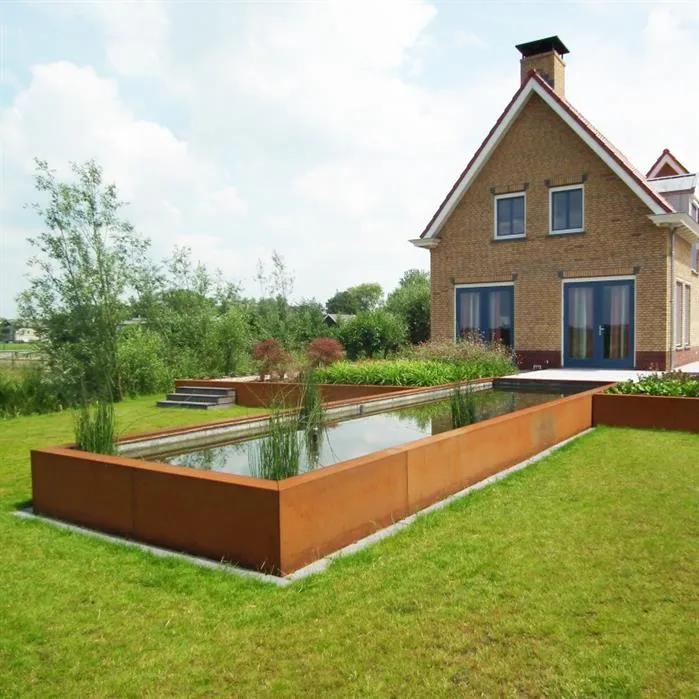 Bassin en acier corten 200 x 80 x 60CM - 9600L