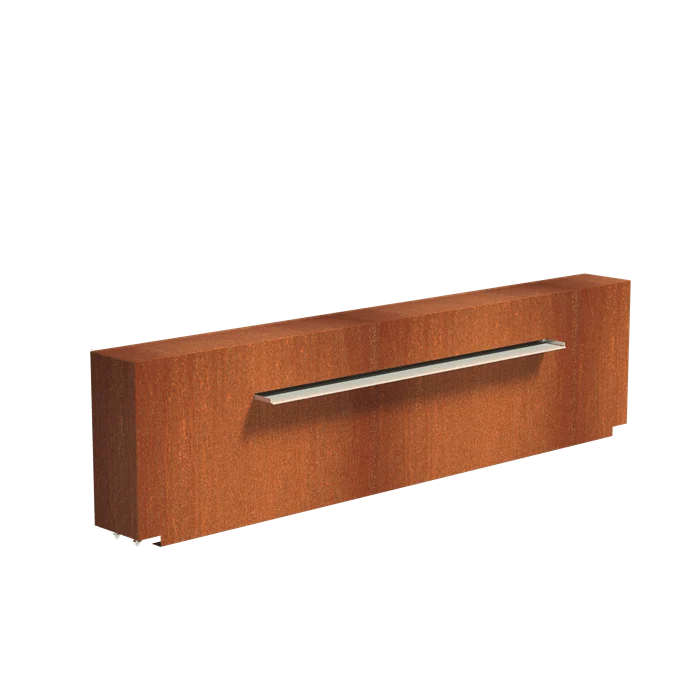 Bassin en acier corten 250 x 120 x 40CM - 12 000L