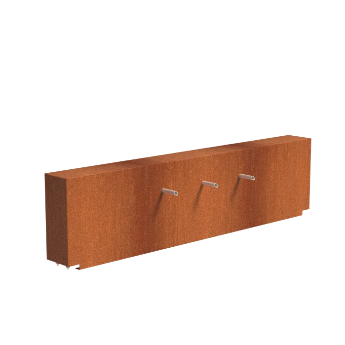 Bassin en acier corten 250 x 120 x 40CM - 12 000L