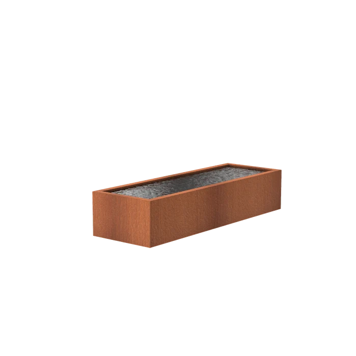 Bassin en acier corten 300 x 100 x 60CM - 1800L
