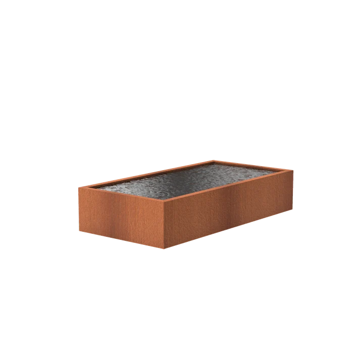 Bassin en acier corten 300 x 150 x 60CM - 2700L