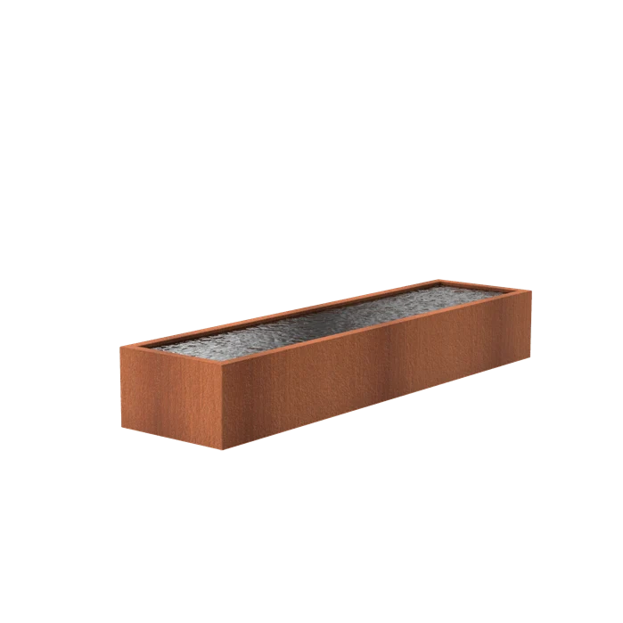 Bassin en acier corten 400 x 100 x 60CM - 2400L