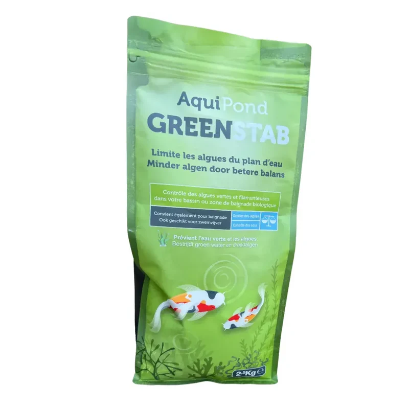 Aquipond Greenstab - Traitement naturel contre les algues du bassin (même en hiver)