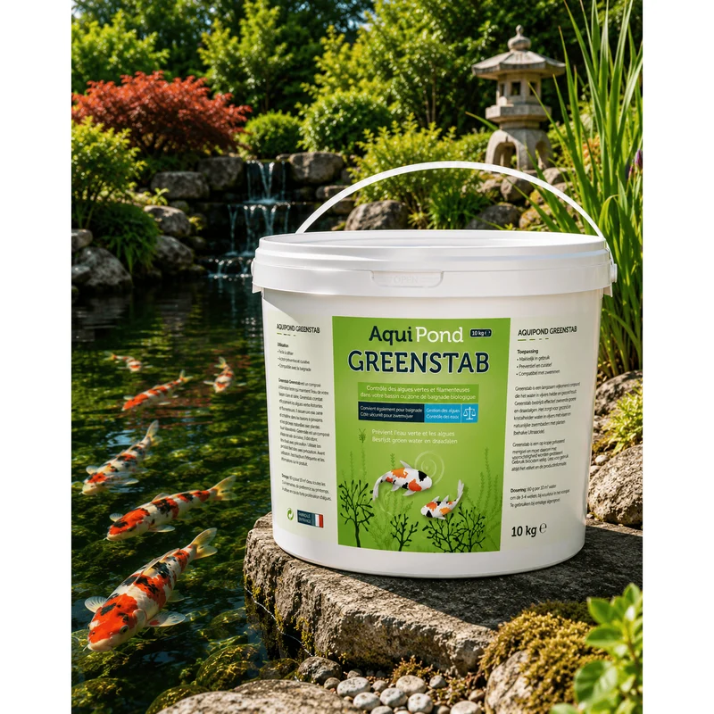 Aquipond Greenstab - Traitement naturel contre les algues du bassin (même en hiver)