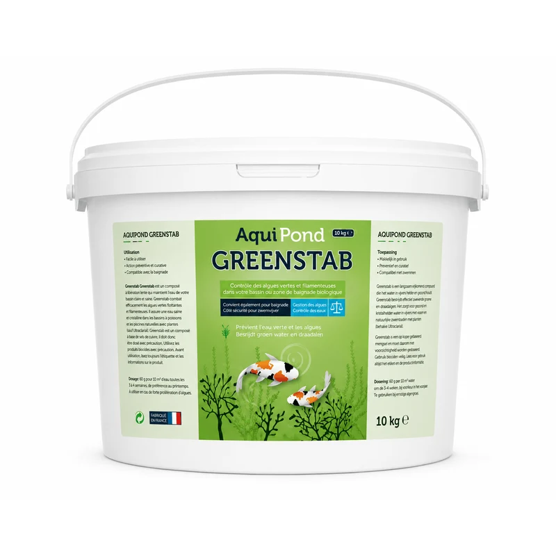Aquipond Greenstab - Traitement naturel contre les algues du bassin (même en hiver)