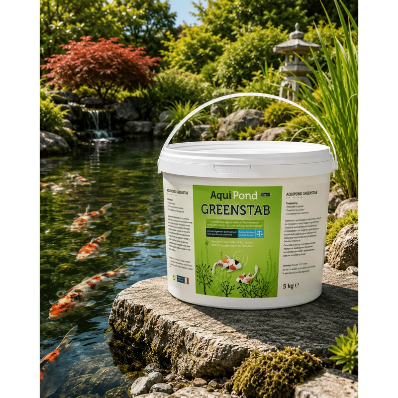 Aquipond Greenstab - Traitement naturel contre les algues du bassin (même en hiver)