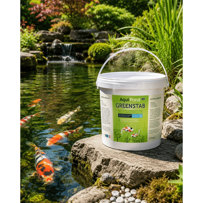 Aquipond Greenstab - Traitement naturel contre les algues du bassin (même en hiver)