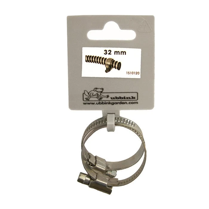 Colliers de serrage galvanisés pour tuyaux lisses et légers - Ø32 mm - 2 x