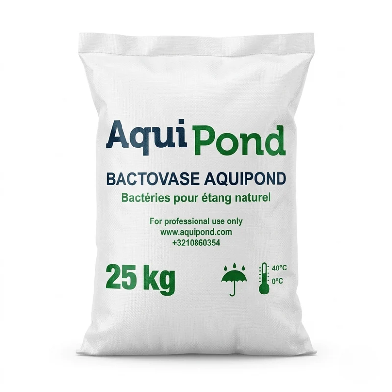 Aquipond Bactovase - 25 Kg - Bactéries pour réduire la vase en étang naturel - Traite jusqu'à 250M²
