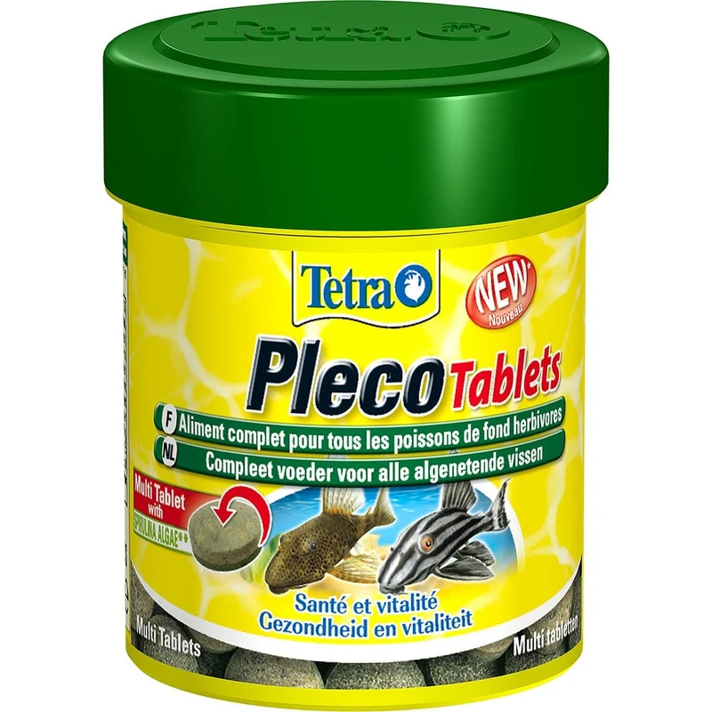 Pleco tablettes 120 TABLETTES - Aliment complet pour poissons de fond herbivores
