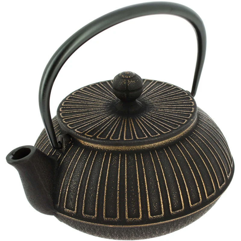 Théière Iwachu Kiku Noir-Doré - 650 ml