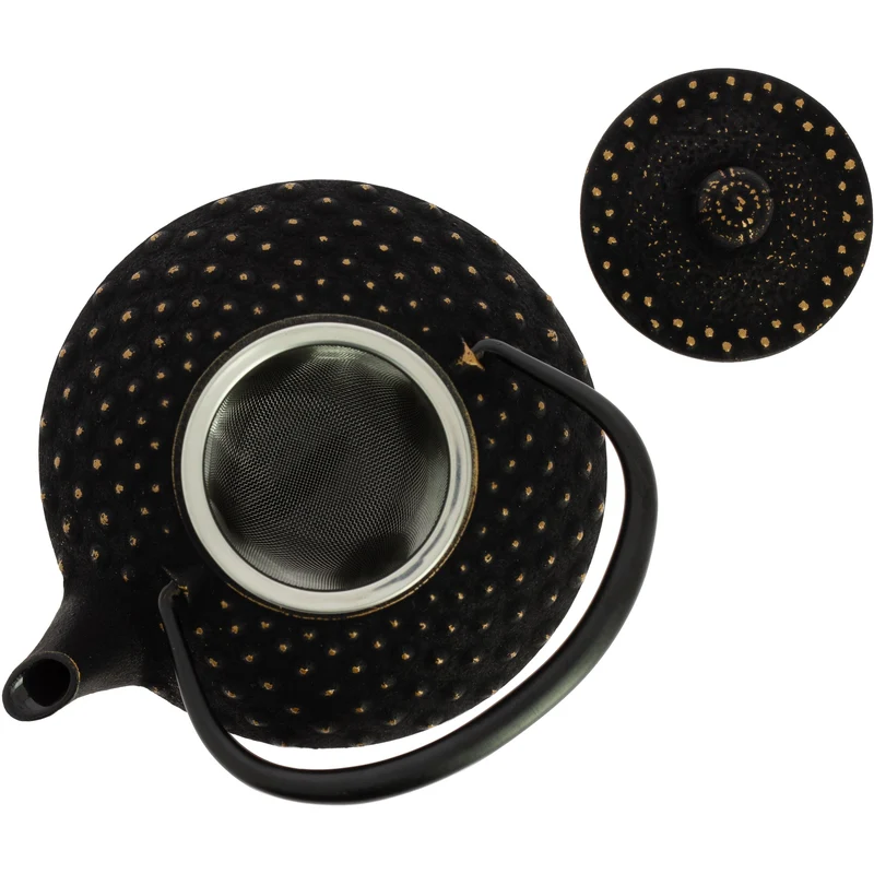 Théière Iwachu Kanbin Noir-Doré - 320 ml