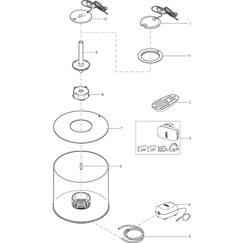 Pièces détachées pour biOrb TUBE 15 MCR noir