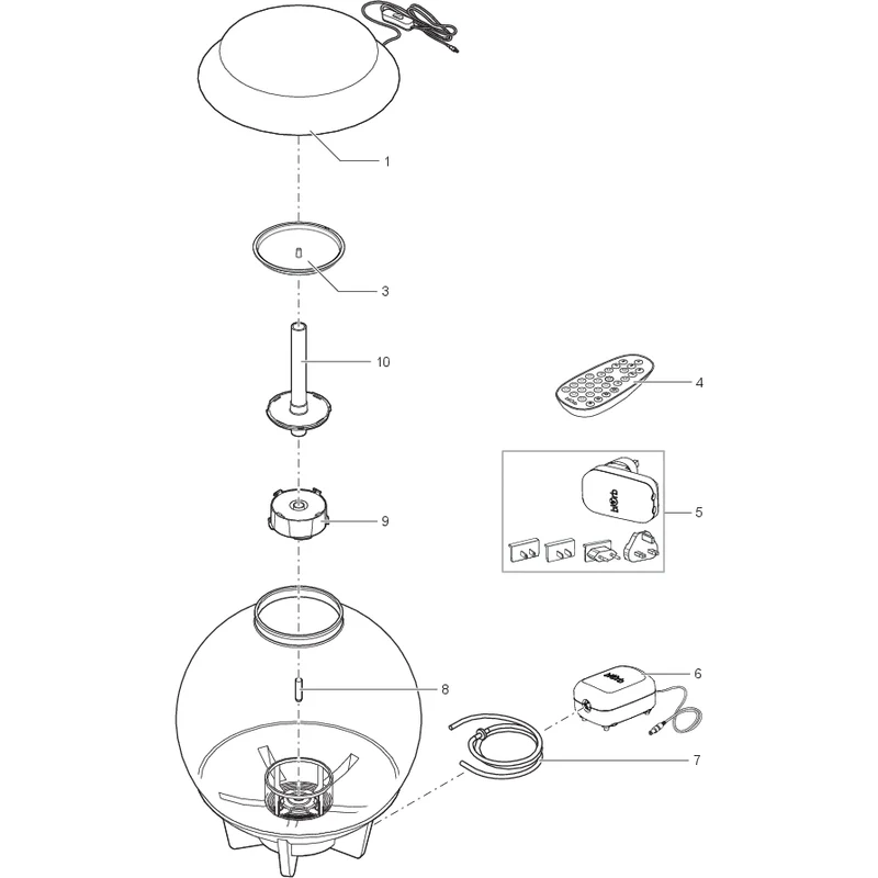 Pièces détachées pour biOrb HALO 60 MCR gris