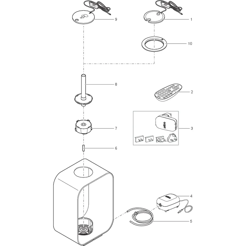 Pièces détachées pour biOrb LIFE 60 MCR noir
