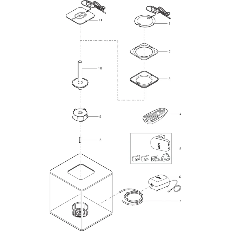 Pièces détachées pour biOrb CUBE 60 LED blanc