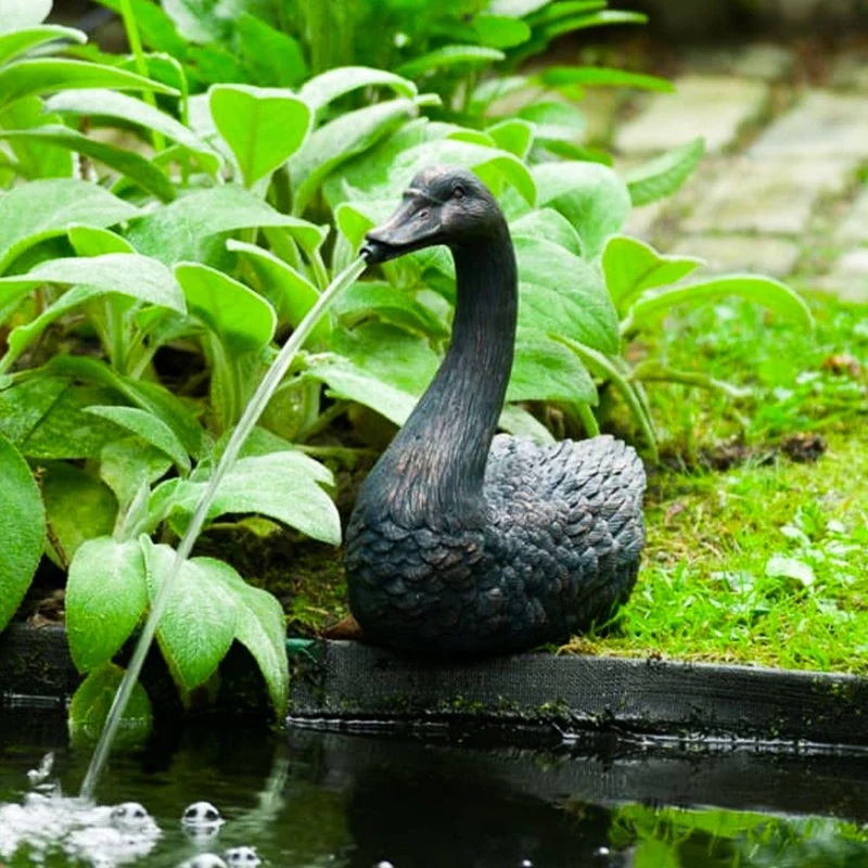 Fontaine Cygne - Gargouille et Cracheur pour petit jeu d'eau (27 cm)