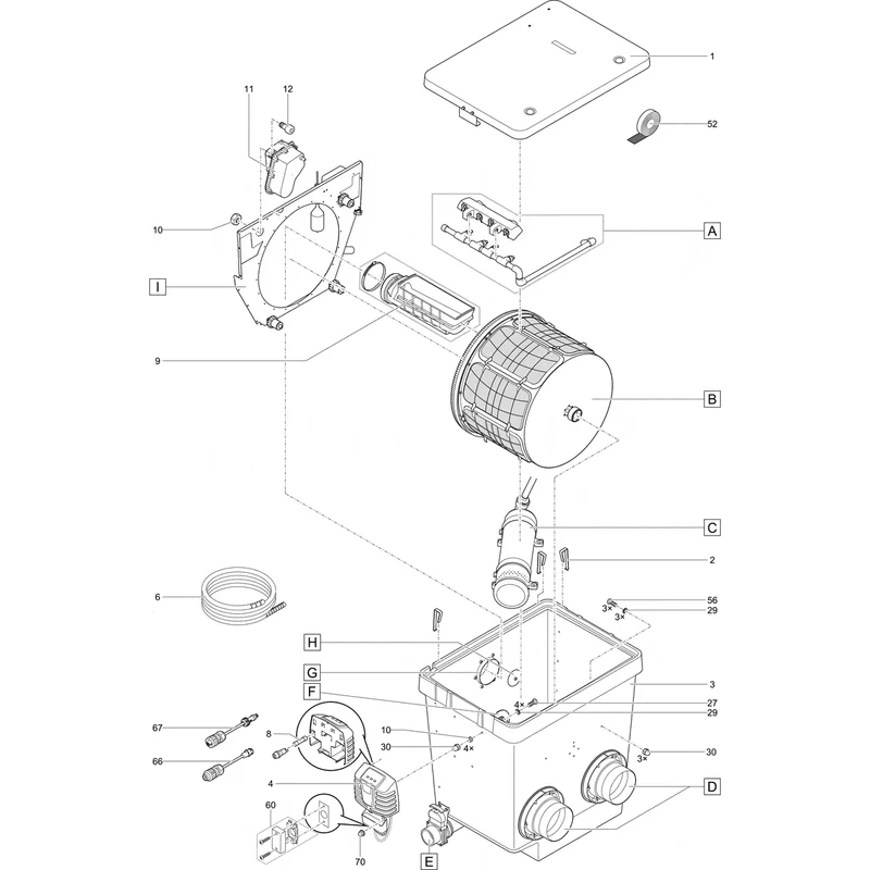 Pièces détachées pour ProfiClear Premium DF-L gravitaire OC
