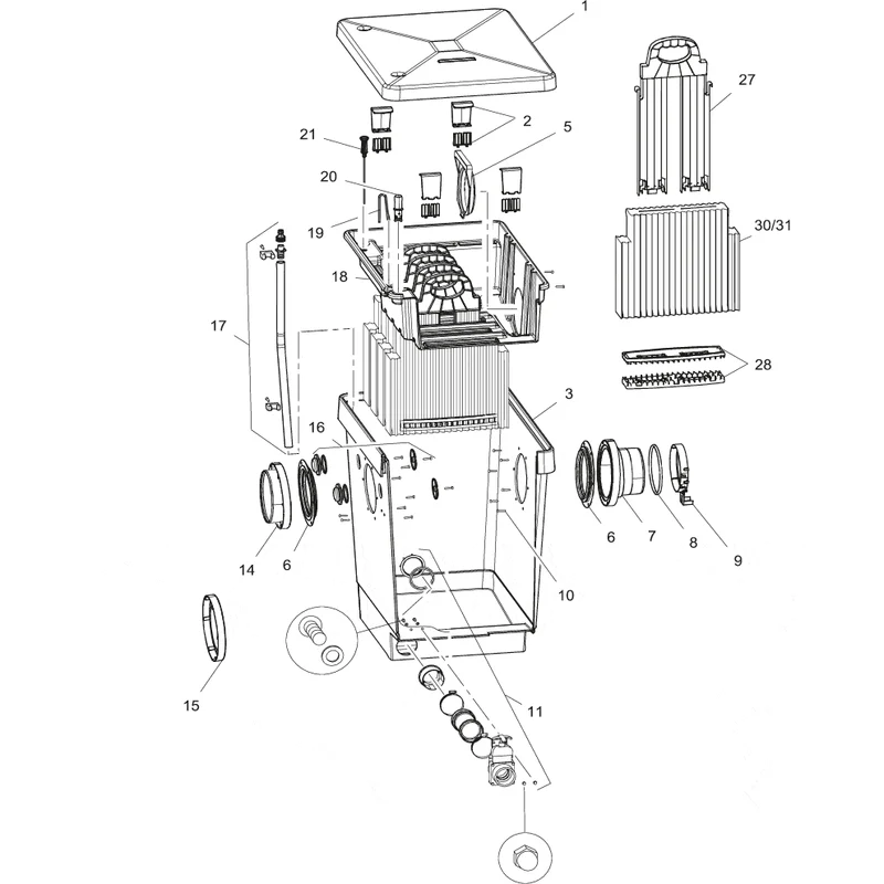 Pièces détachées pour Module filtr. mousse ProfiClear Classic