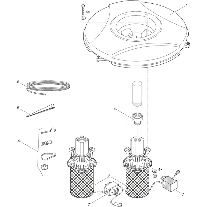 Pièces détachées pour MIDI II 1,1 kW / 230 V