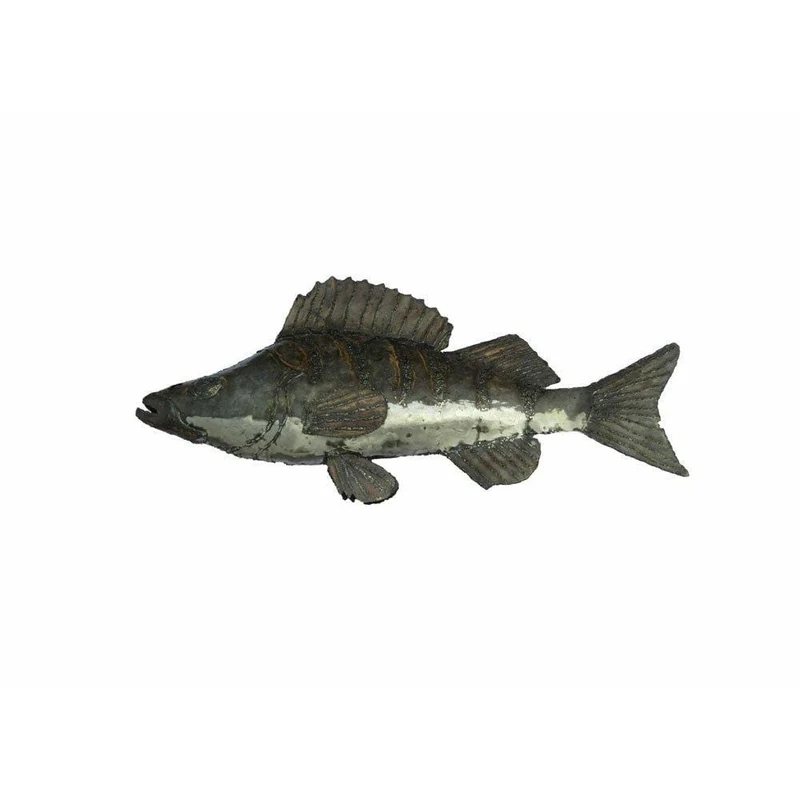 Perche - Poisson décoratif en métal recyclé