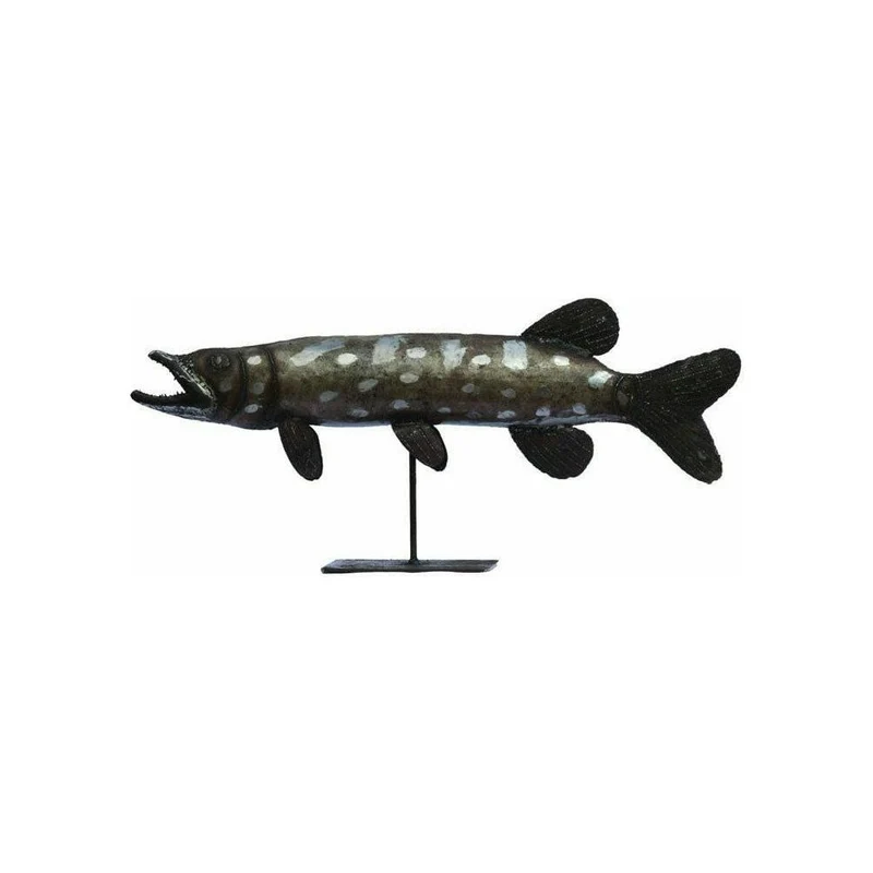 Brochet - Poisson décoratif en métal recyclé