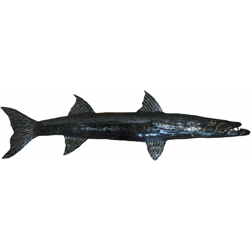Barracuda - Poisson décoratif en métal recyclé