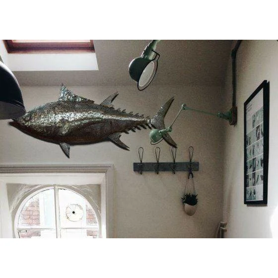 Thon GM - Poisson décoratif en métal recyclé