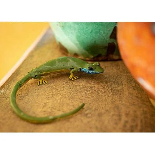 Lézard vert - Animal décoratif en métal recyclé
