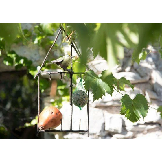 Roitelet – porte graisse modèle maison - Accessoire décoratif pour oiseaux