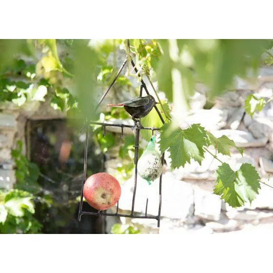 Rouge queue – porte graisse modèle maison - Accessoire décoratif pour oiseaux