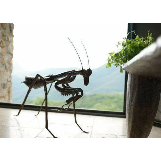 Mante religieuse – XL - Insecte décoratif en métal recyclé