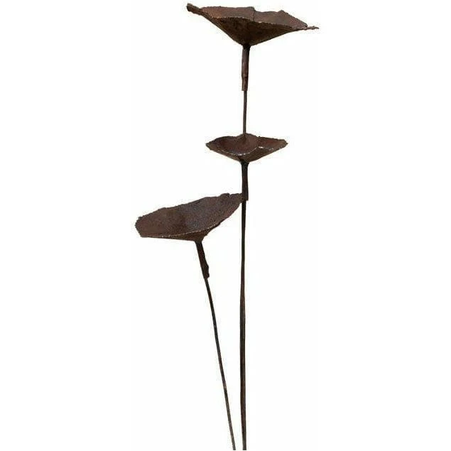 Lotus 3 feuilles - Végétal décoratif en métal recyclé