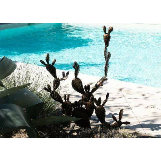 Cactus Raquette – set de 3 - Végétal décoratif en métal recyclé