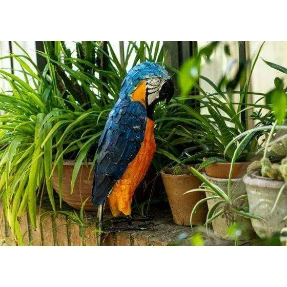 Perroquet couleur - Oiseau décoratif en métal recyclé