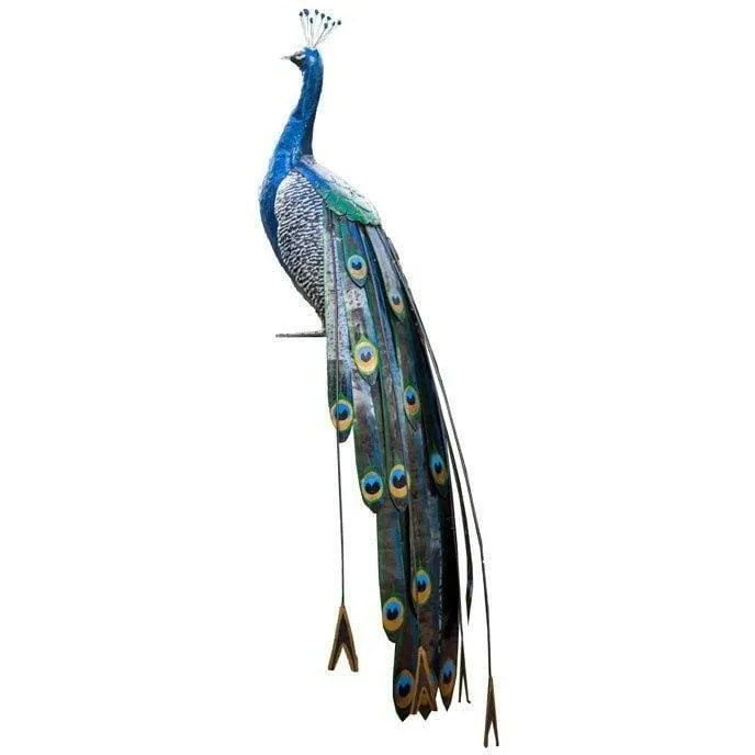 Paon - Oiseau décoratif en métal recyclé