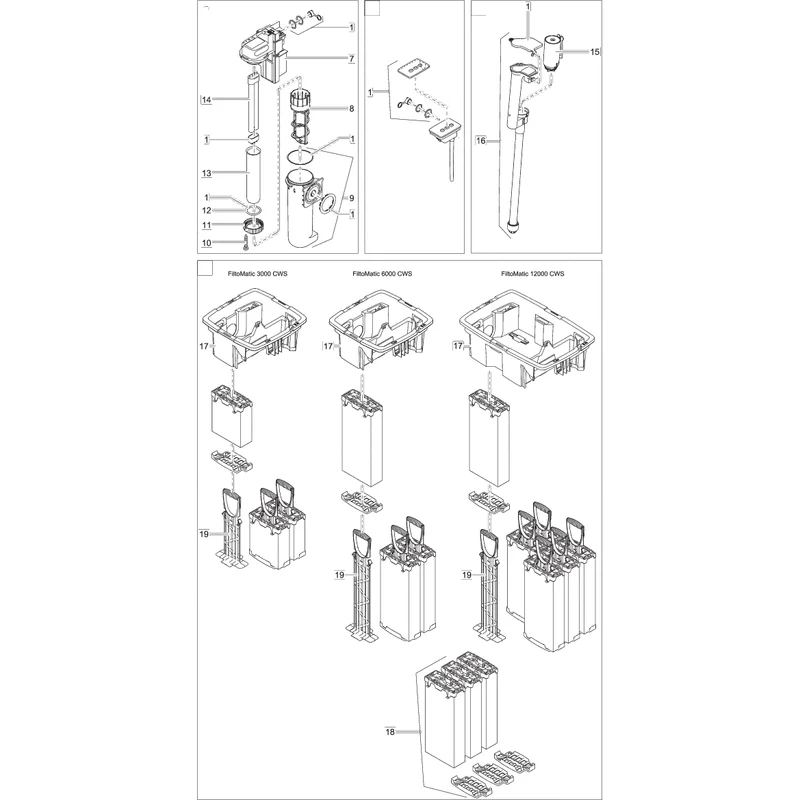 Pièces détachées pour FiltoMatic CWS 7000