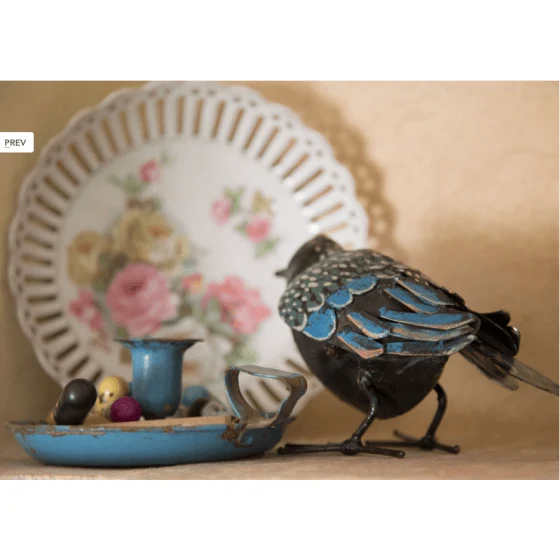 Etourneau - Oiseau décoratif en métal recyclé