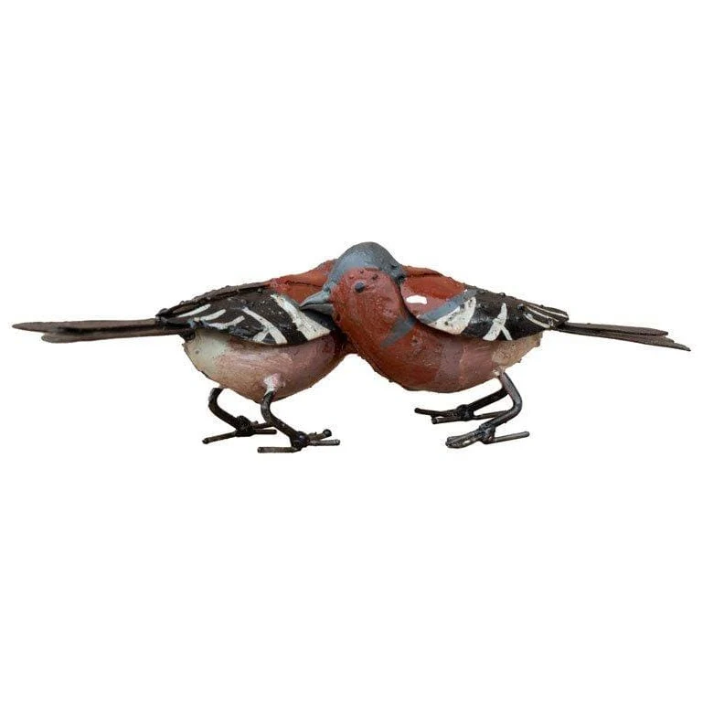 Pinson – Couple - Oiseau décoratif en métal recyclé
