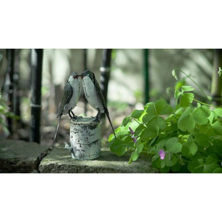 Hirondelle – Couple - Oiseau décoratif en métal recyclé