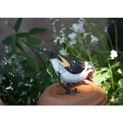 Chardonneret élégant - Oiseau décoratif en métal recyclé