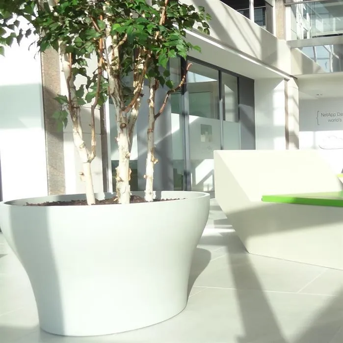 Jardinière en béton polymère - Banco 0.8m x 0.8m x 0,6m